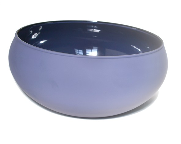 Vaso vidro bowl azul fosco - 25x13.5 cm (un.)